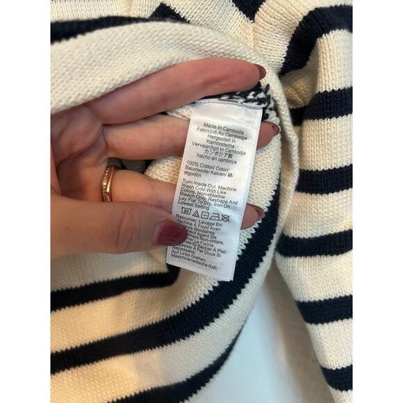 J Crew New Relaxed Emilie Sweater Jacket Cardigan In Stripe - Picture 3 of 5